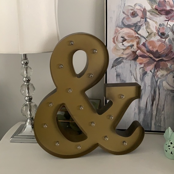 Marquee light threshold gold large‎ retro mid century modern home decor metal - Picture 13 of 16